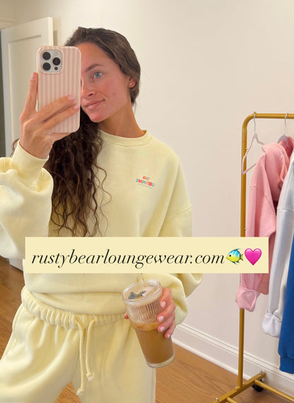 Yellow Keep Swimming Crewneck