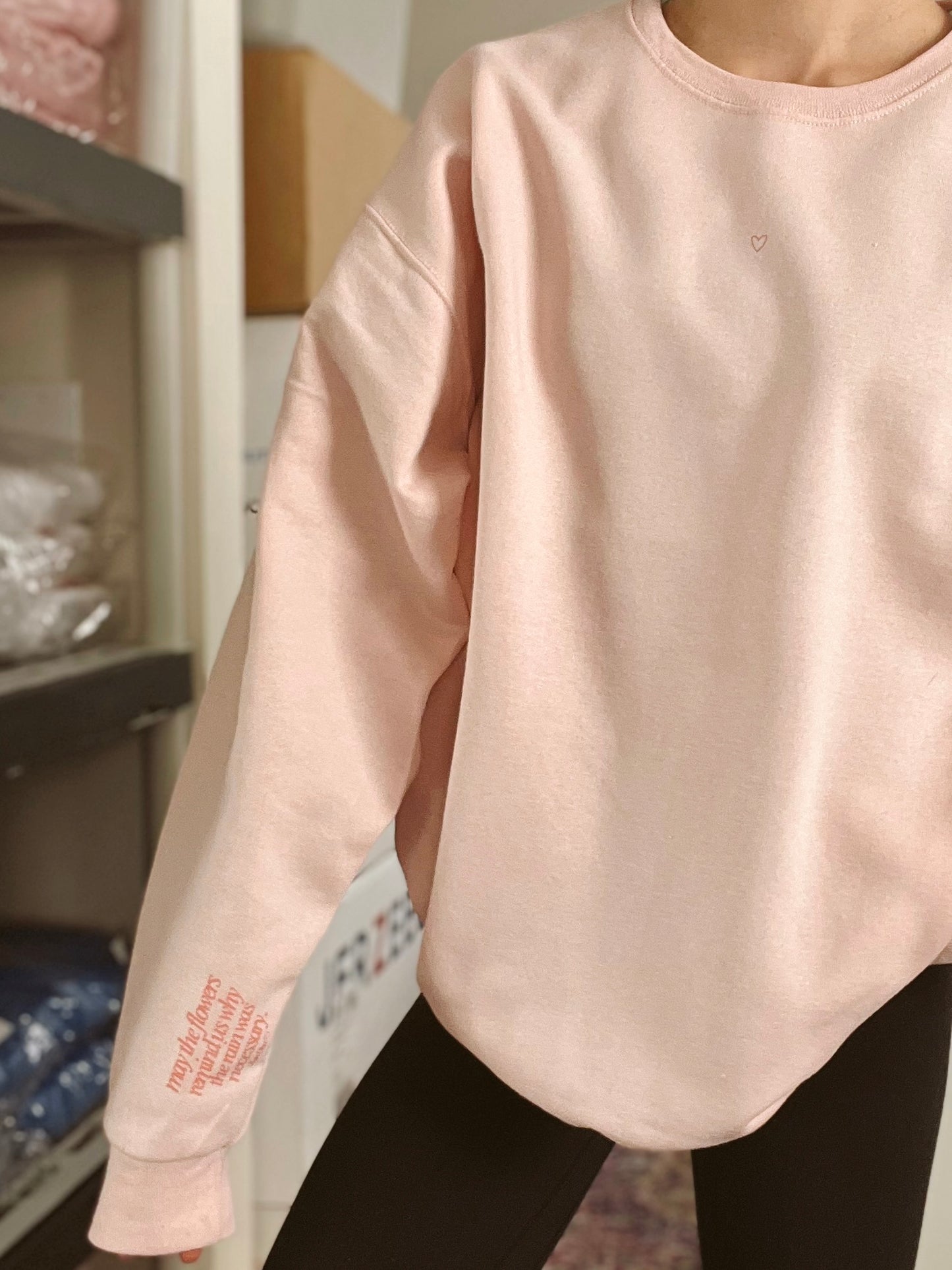 "May the Flowers Remind You" Blush Crewneck