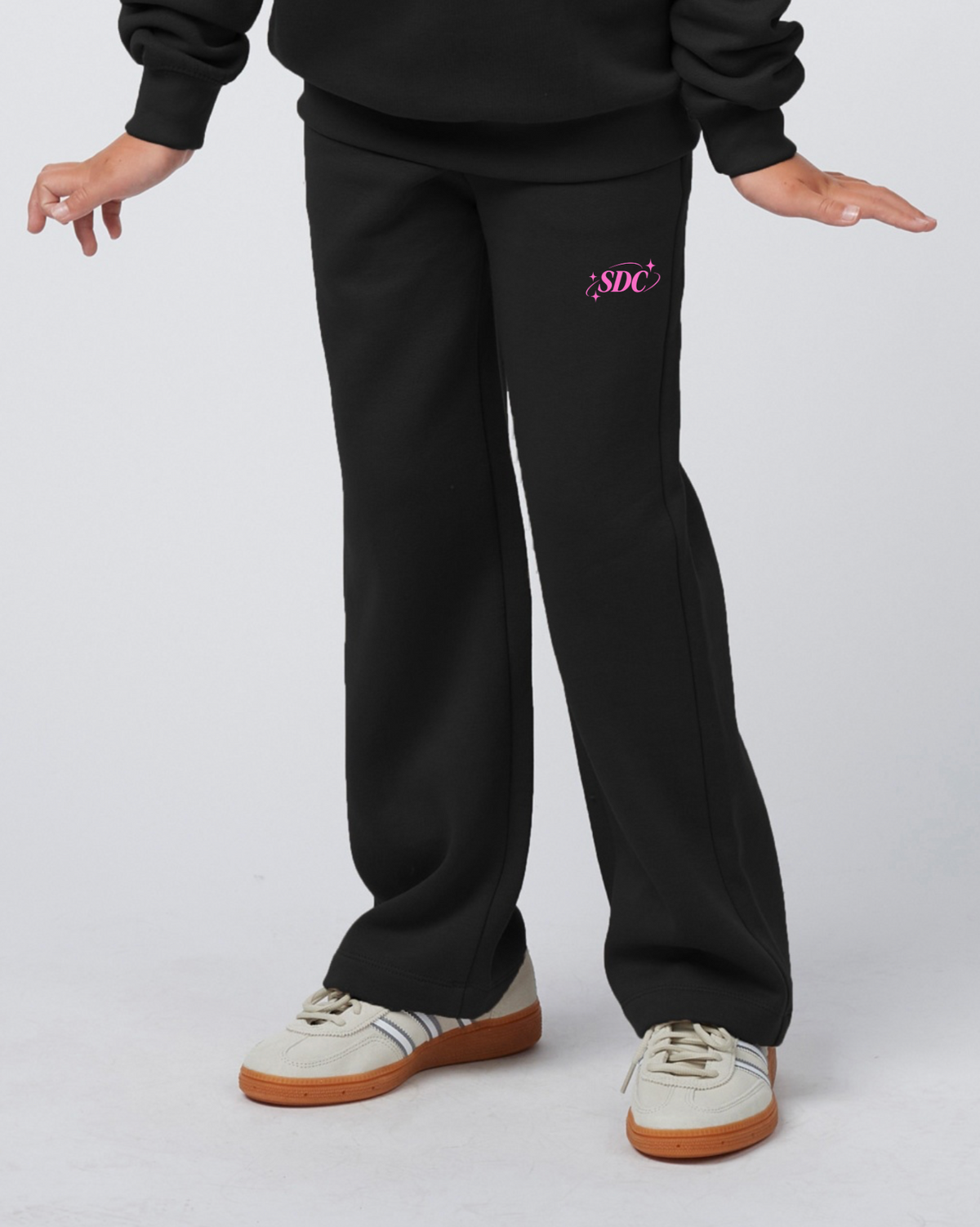 YOUTH Wide Leg Black Sweatpants