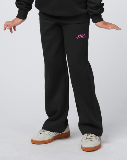 YOUTH Wide Leg Black Sweatpants