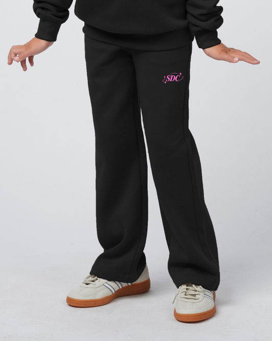 YOUTH Wide Leg Black Sweatpants