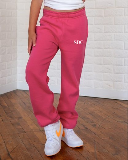 YOUTH Hot Pink Cuffed Sweatpants