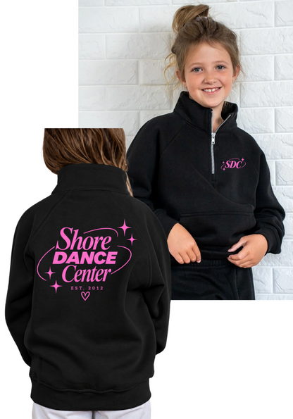 YOUTH Black Half Zip