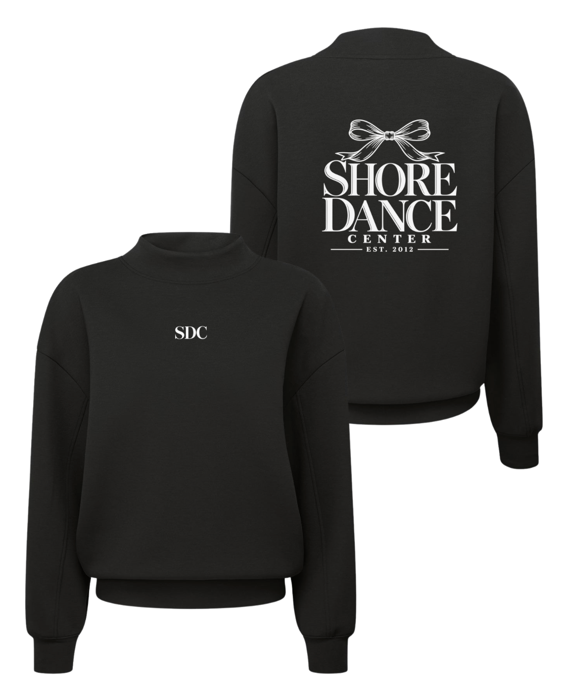 ADULT Black Mockneck