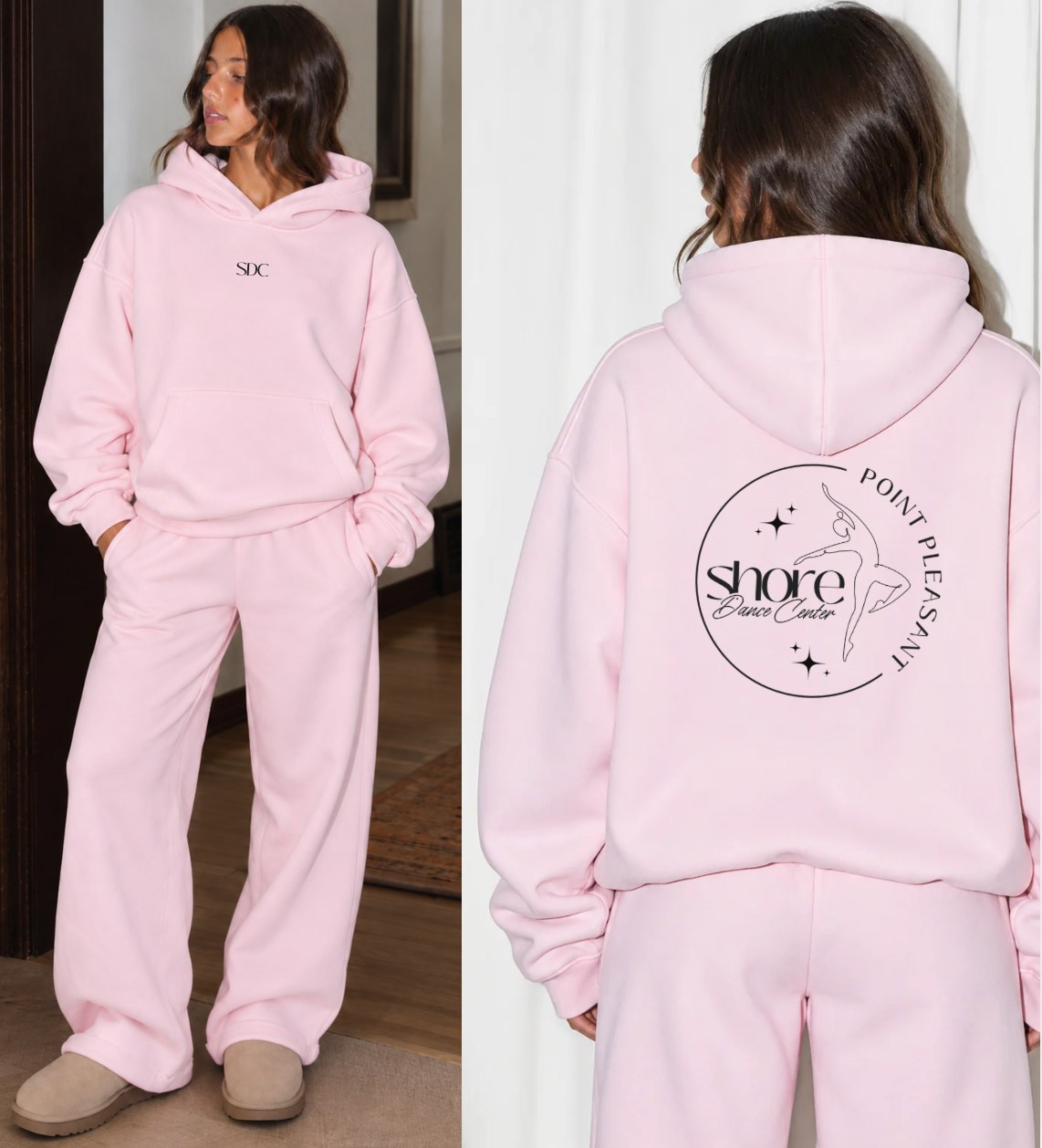 ADULT Light Pink Hoodie & Sweatpants Sweat Set