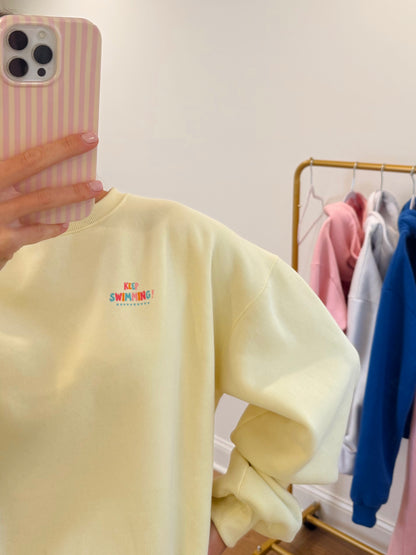 Yellow Keep Swimming Crewneck