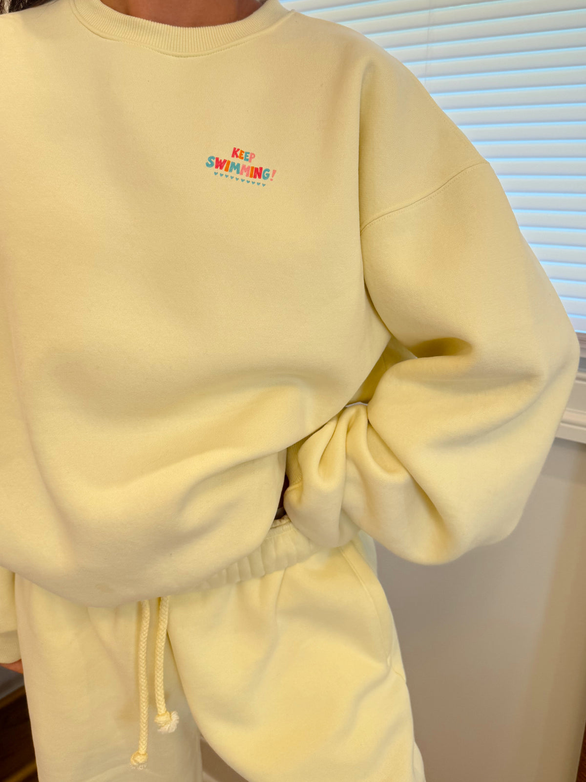 Yellow Keep Swimming Crewneck