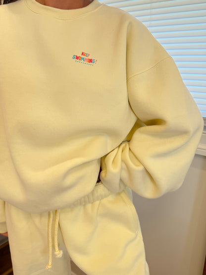 Yellow Keep Swimming Crewneck